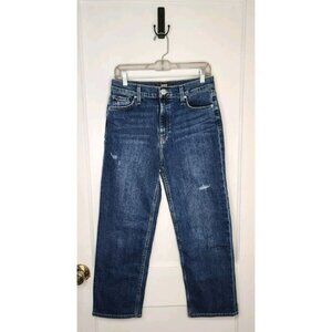Hudson Jeans Women Size 29 Remi High Rise Straight Crop Quince Wash Distressed